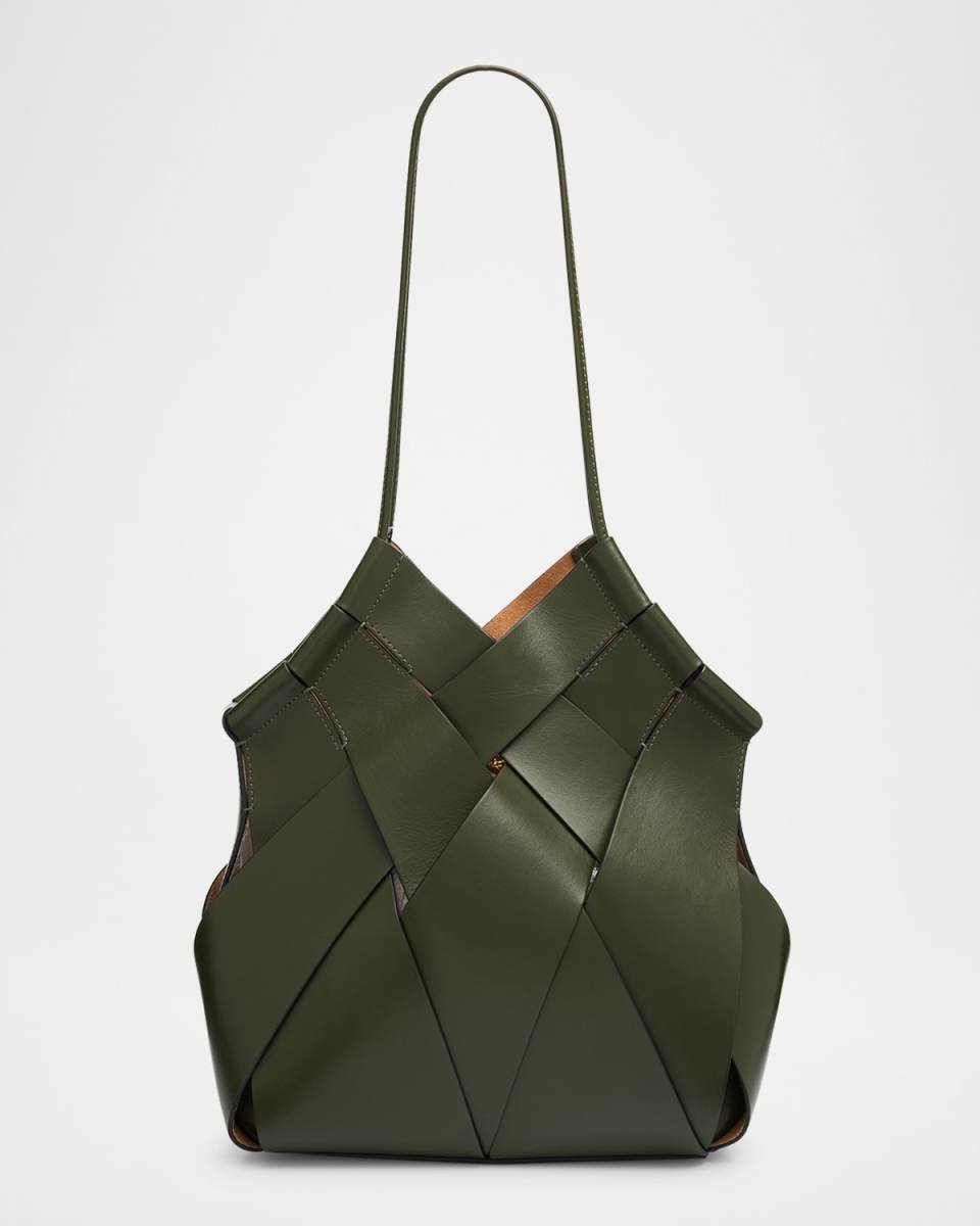 Charlotte Woven Leather Shoulder Bag